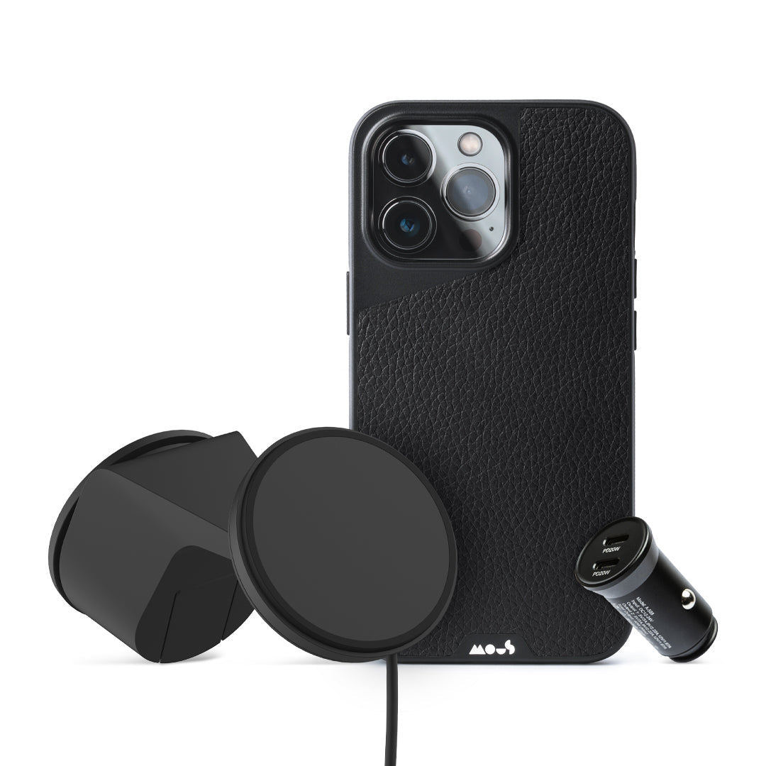 Limitless Drive - Charging Suction Mount Kit — Black Leather