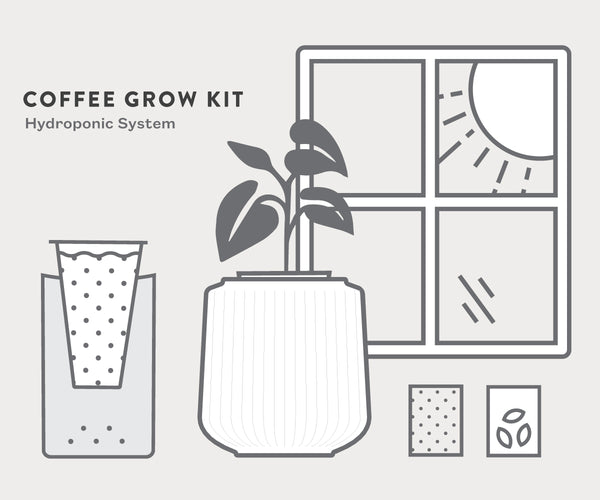 Modern Sprout Coffee Grow Kit components drawing