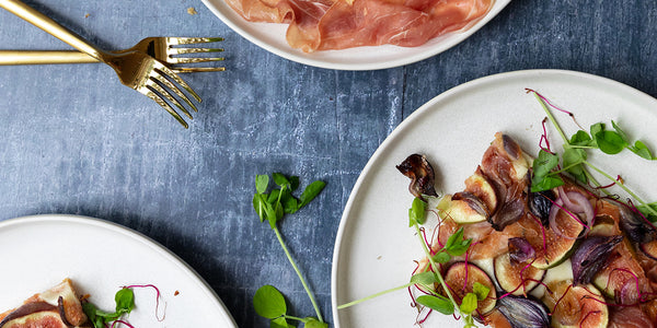 three plates with micro greens 