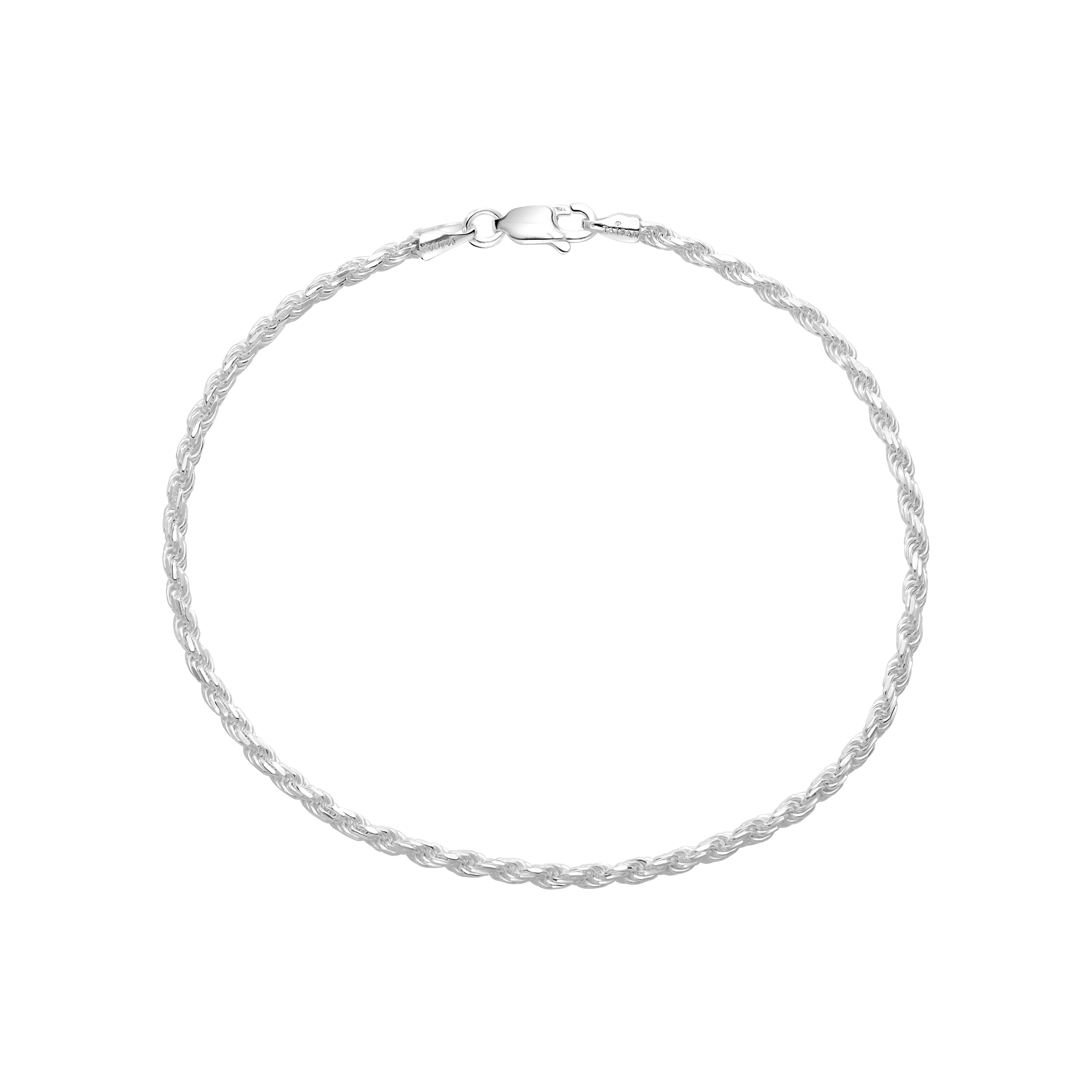 925 Sterling Armband 3mm Silber Königskette