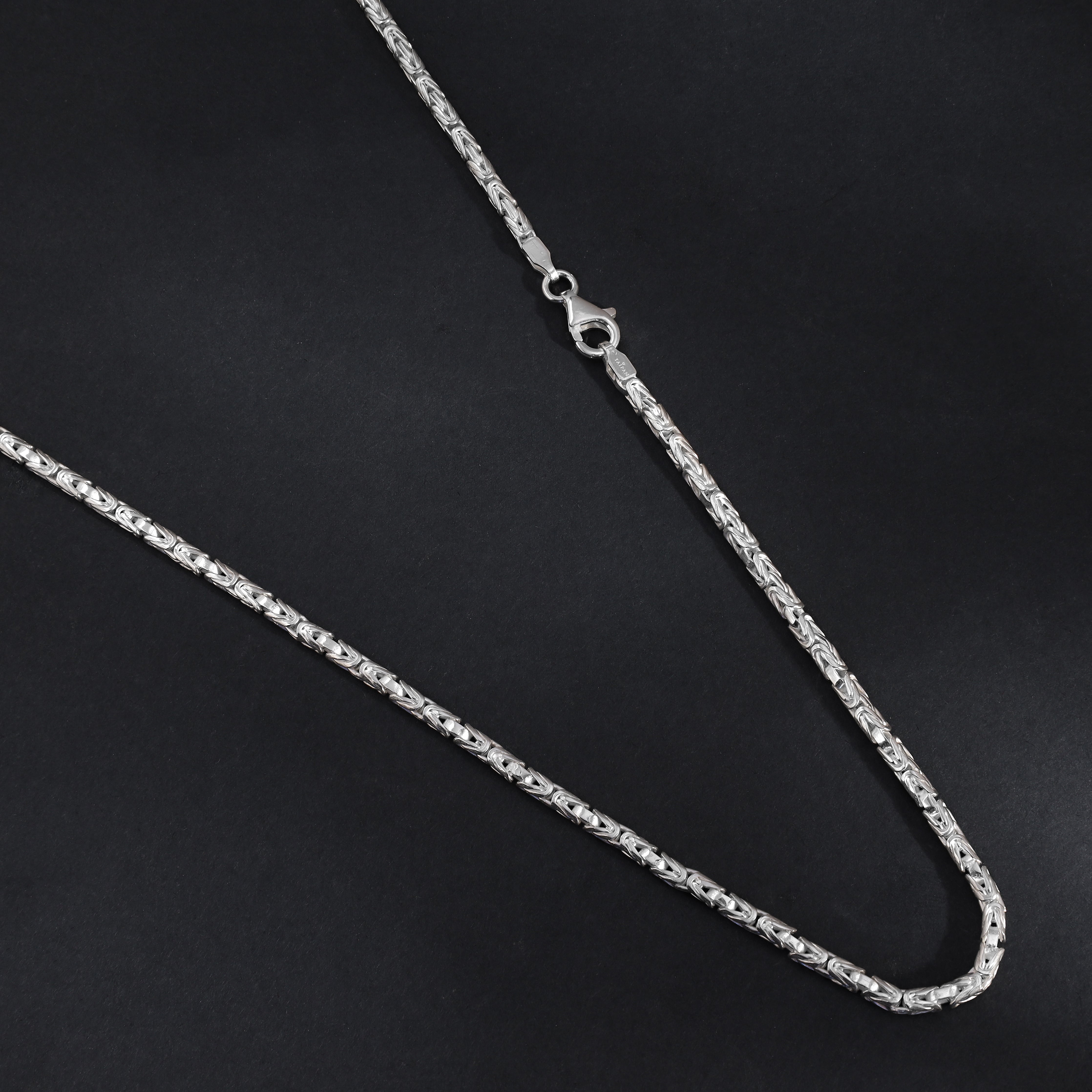 Königskette 2,5mm breit 65cm lang 925 Sterling Silber (K924) - Taipan Schmuck