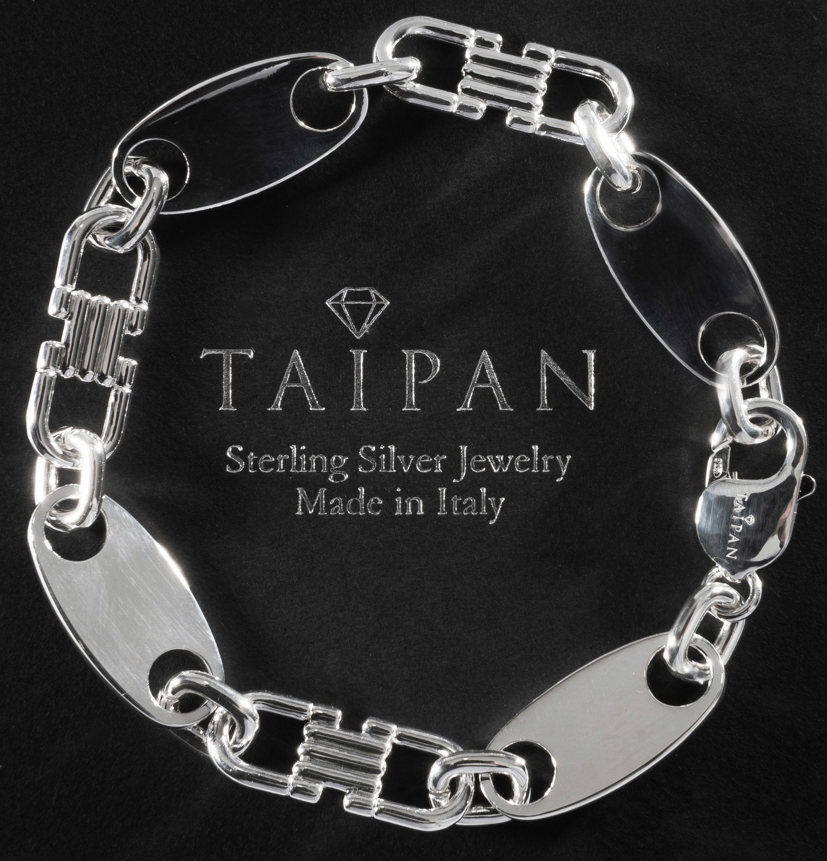 Taipan Jewelry - 10mm breite und 70cm lange Plattenkette aus 925  Sterlingsilber hergestellt in Italien. Das dazu passende Armband haben wir  auch. Beim Kauf von Kette und Armband erhaltet ihr 20% Rabatt