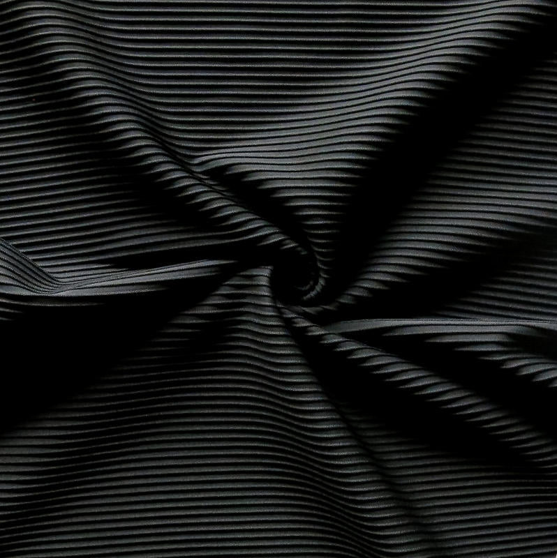 black stretch knit fabric