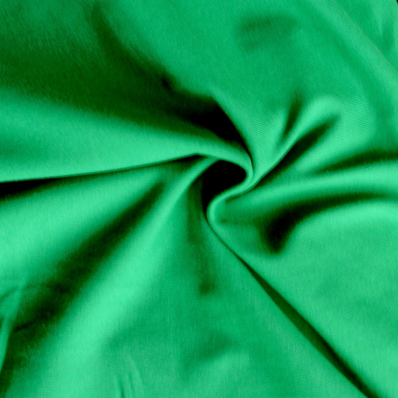 green jersey knit fabric