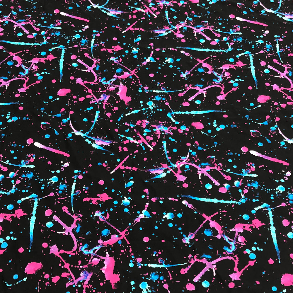 Vivid Paint Splatter Nylon Spandex Swimsuit Fabric The Fabric Fairy