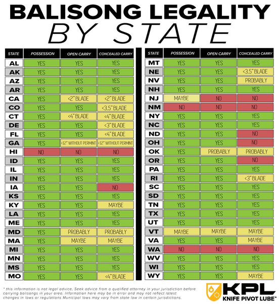 Balisong legality by state