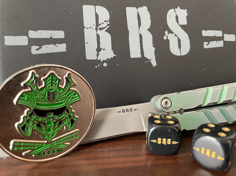 BRS Alpha Beast with BRS coin, case, and dice