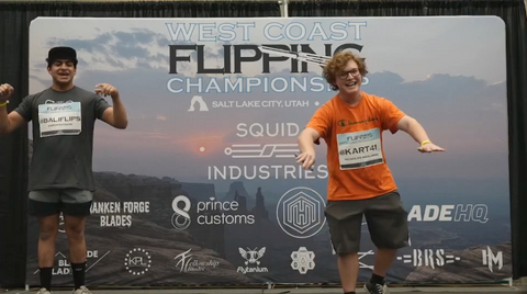 Baliflips and Kart41 on stage at WCFC 2022