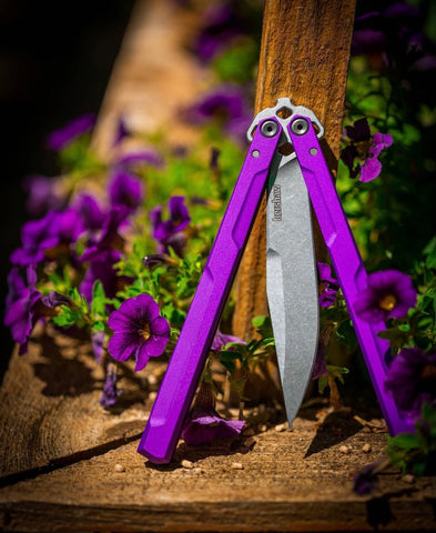 Kershaw Lucha with purple aluminum Flytanium handles