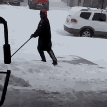 Guy slipping on ice & snow for 9 seconds