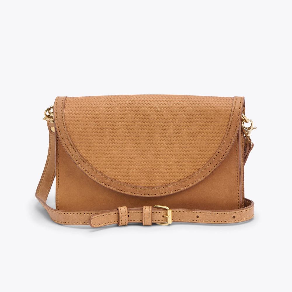 Clara Crossbody Woven Brandy