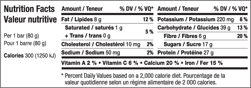 Almond Chocolate Chunk Nutritional Information