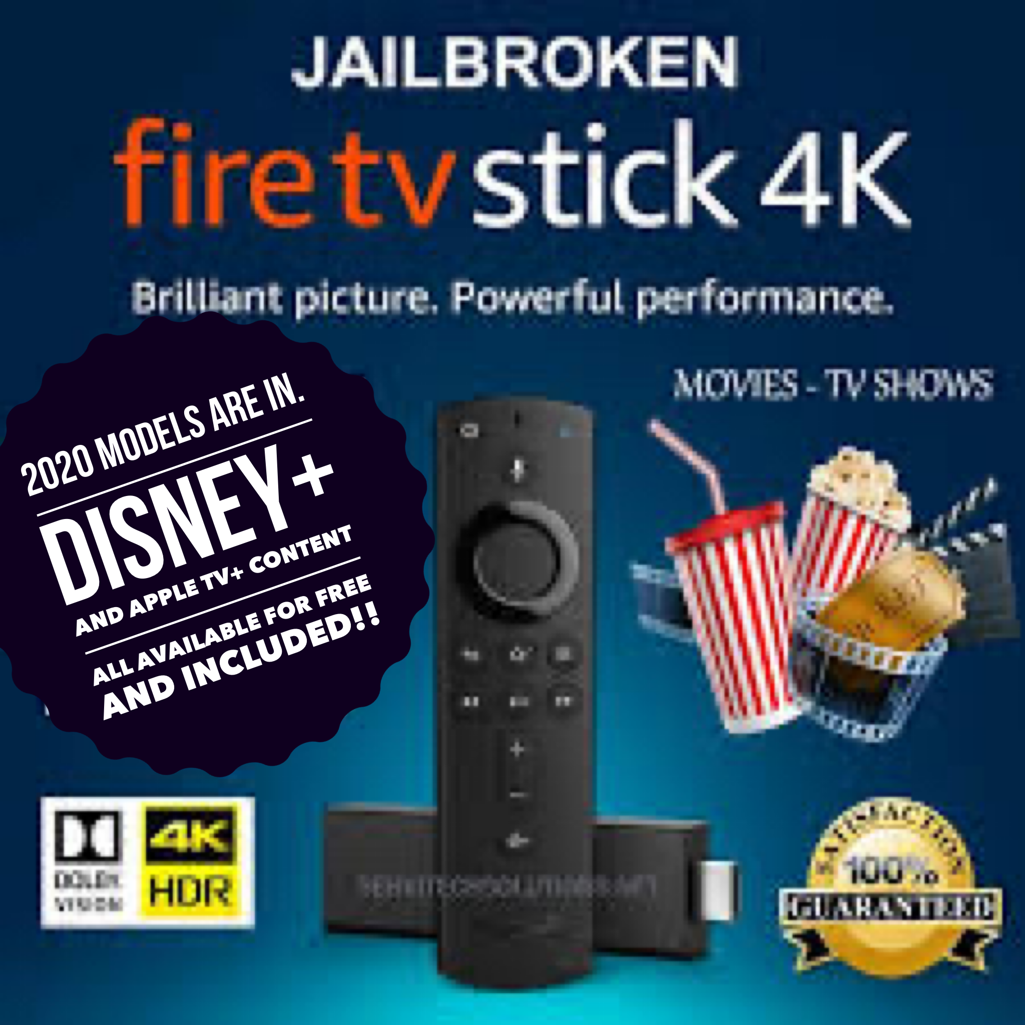 Fire Stick Jailbroken Fully Loaded 4k For Sale 0ED