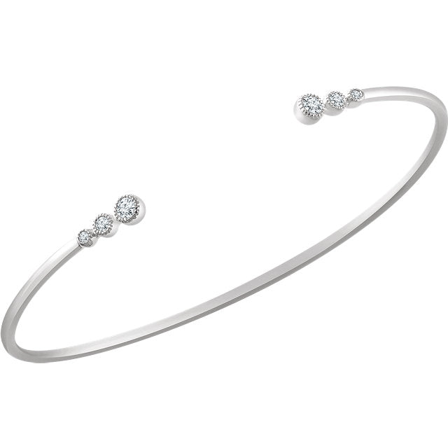 Accented Graduated Bangle Bracelet