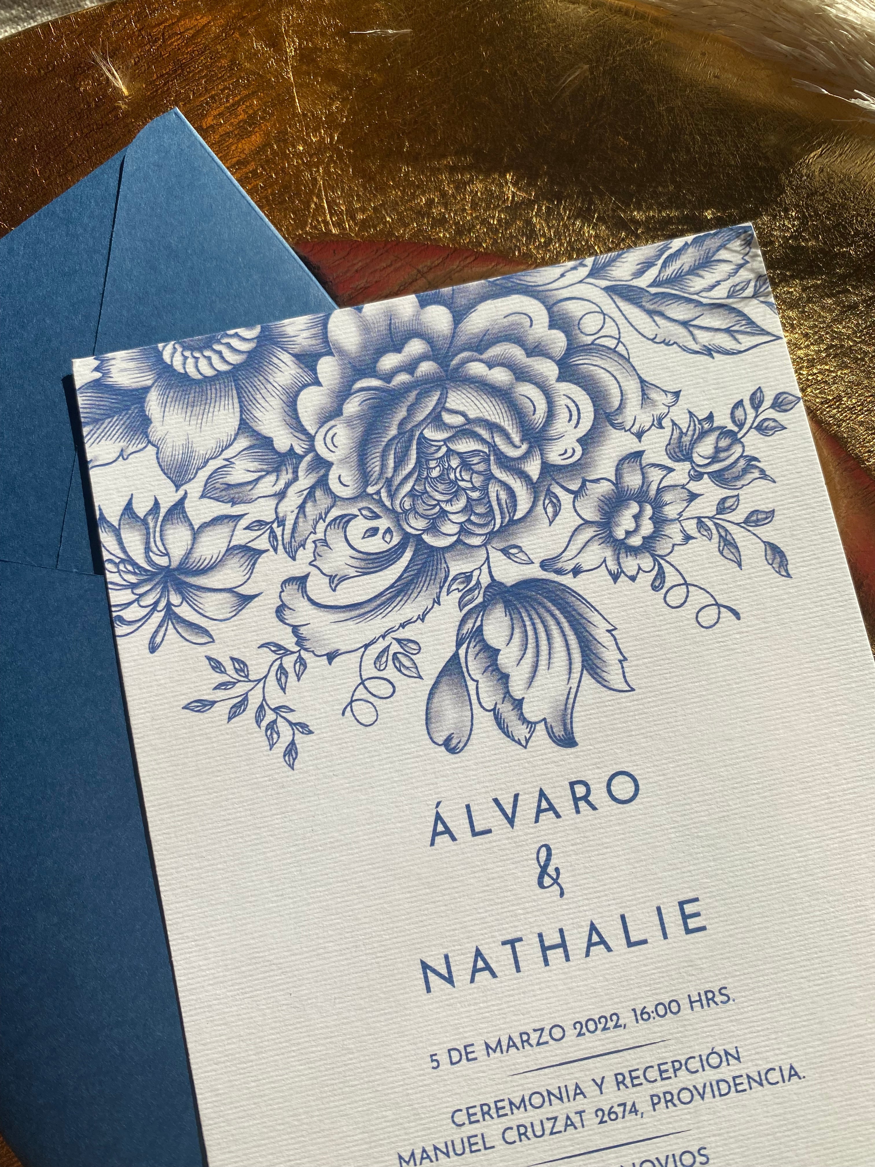 Invitación Peonia Azul – loveyourwedding