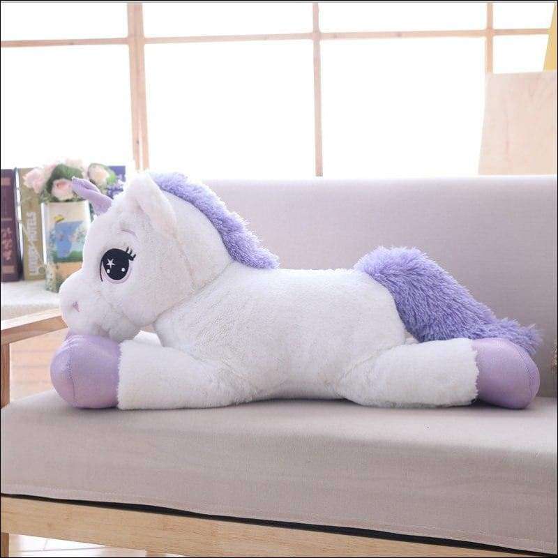 big purple unicorn stuffed animal