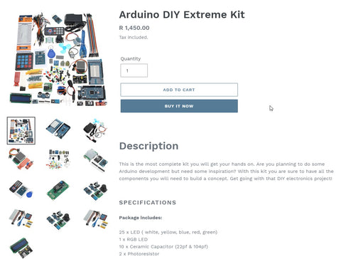 Arduino extreme kit for DIY electronics