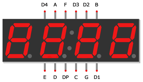 4 Digit 7 Segment Display Pin Out