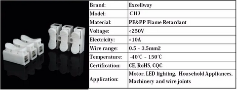 3 Way Spring Loaded Connector Specification