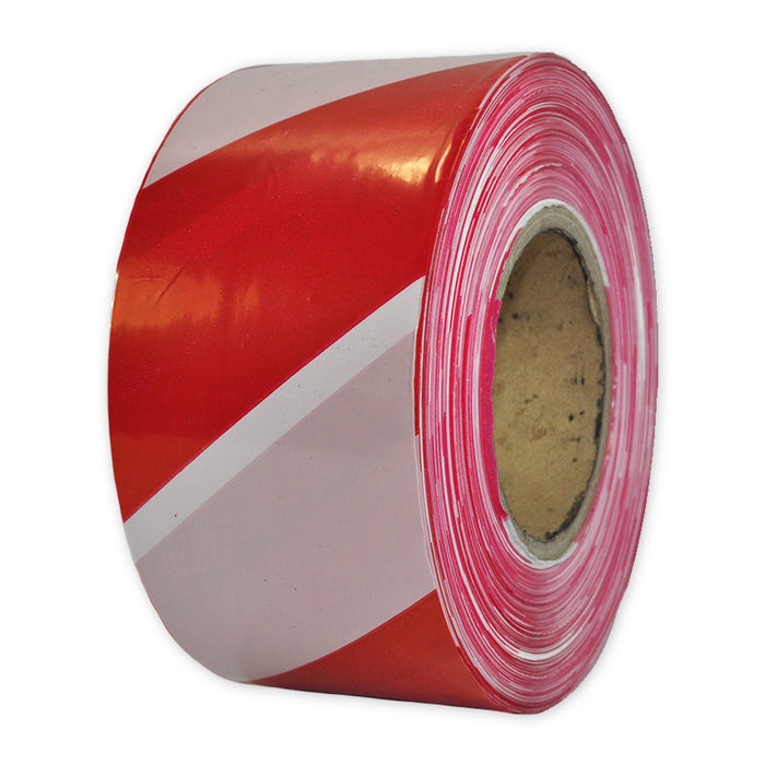 Barrier Tape Red / White 30mu 75mm x 500m — SceneSafe