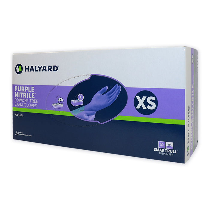 halyard purple nitrile gloves