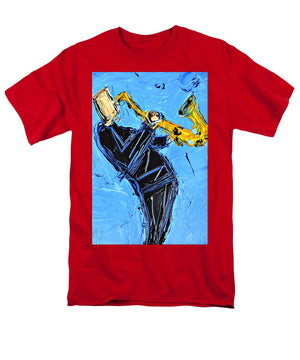 Blue And Yellow Sax  - Men's T-Shirt  (Regular Fit)