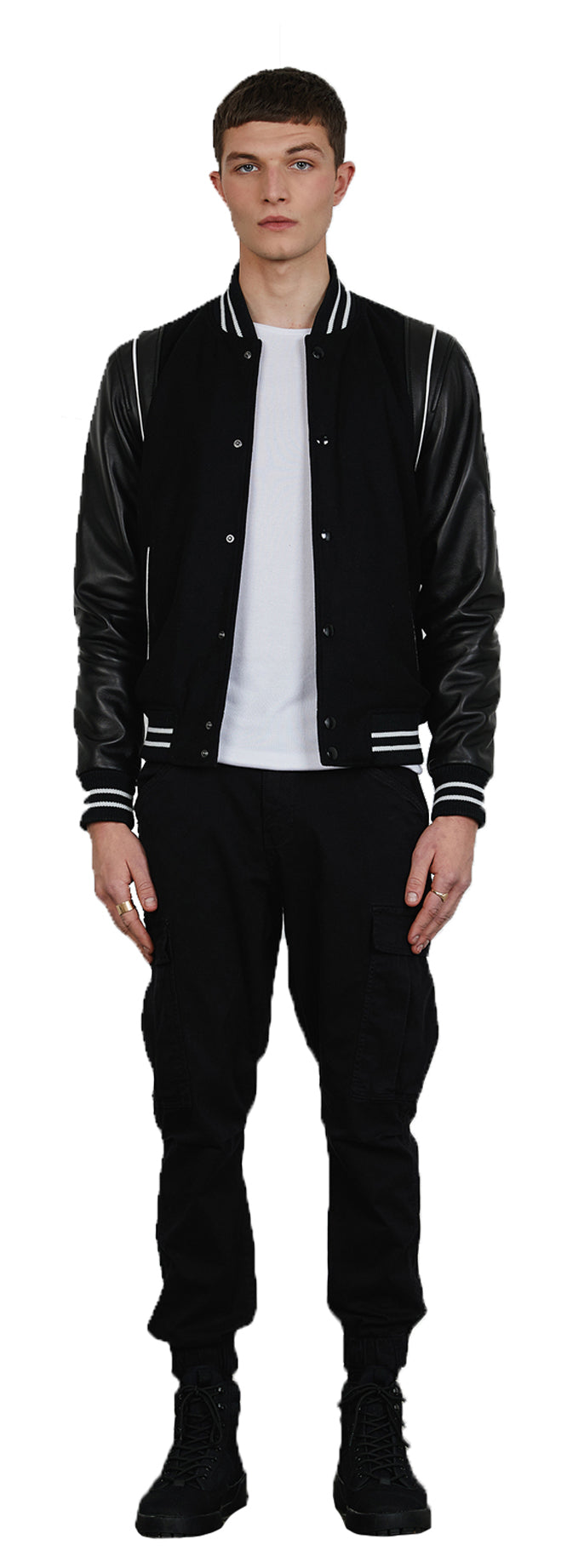 Men's Leather Varsity Baseball Jacket | BODA SKINS