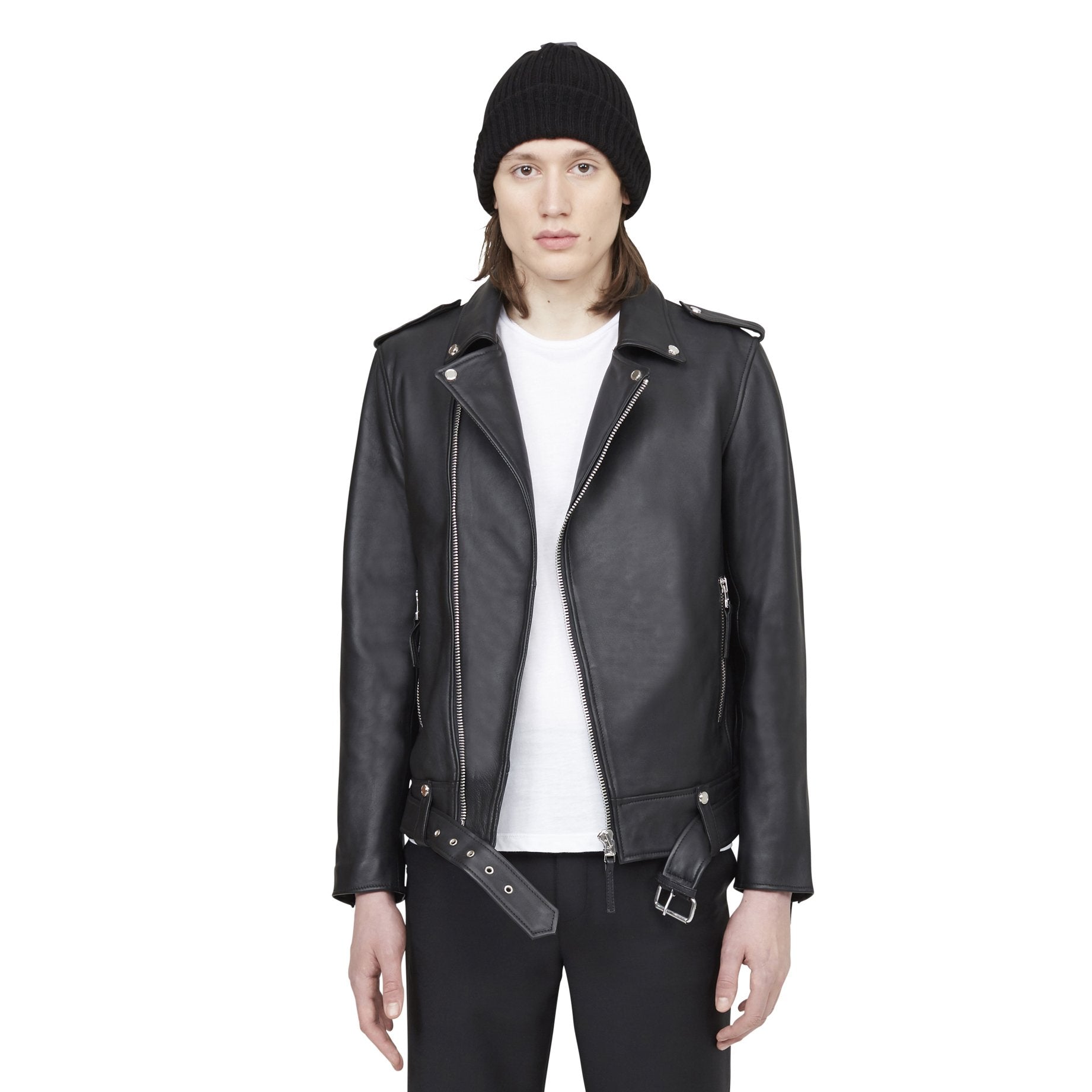 Men's VOYAGER: MISSHATTAN Black Leather Biker Jacket | BODA SKINS