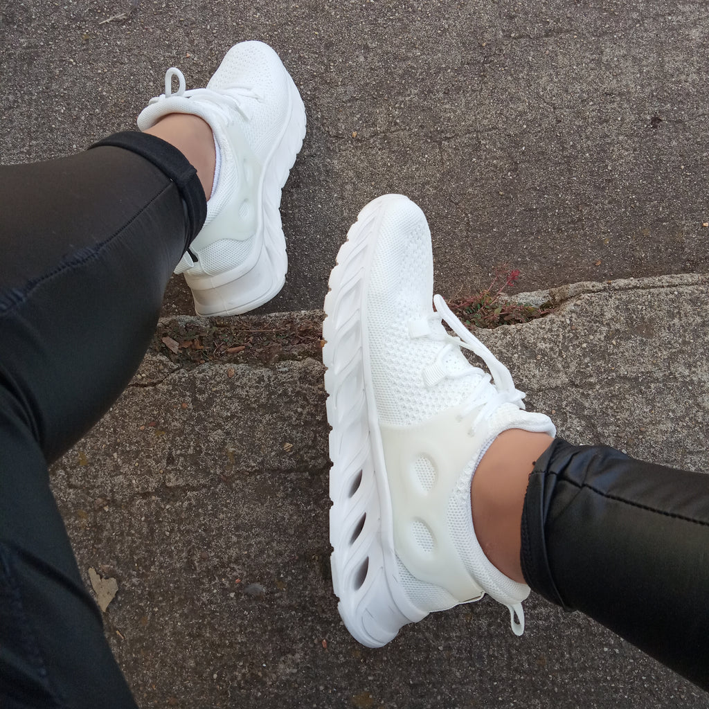 White cotton sneakers for men and women Model  - JOTTEUR