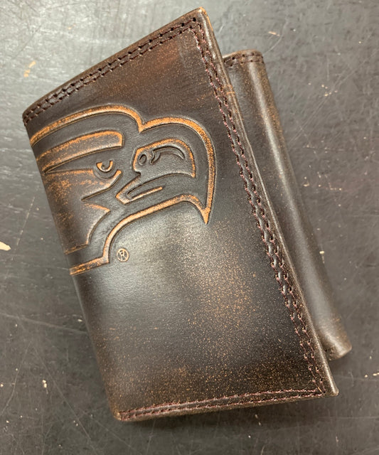 Louisville Cardinals Crazy Horse Genuine Leather Trifold Wallet