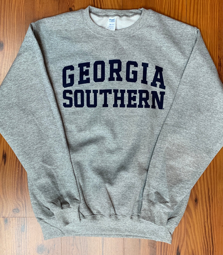 Georgia Southern Collegiate Arch - Athletic Grey Crew Sweatshirt ...
