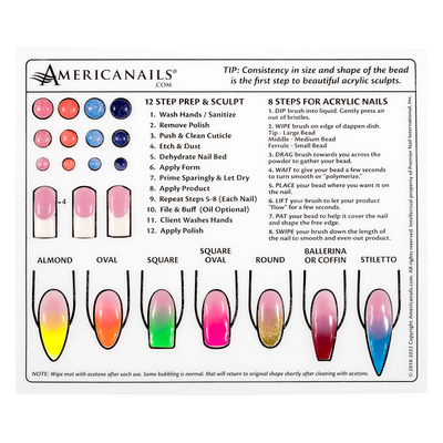 Americanails Silicone 3D Acrylic Nail Art Training Mat – ESOBEAUTY