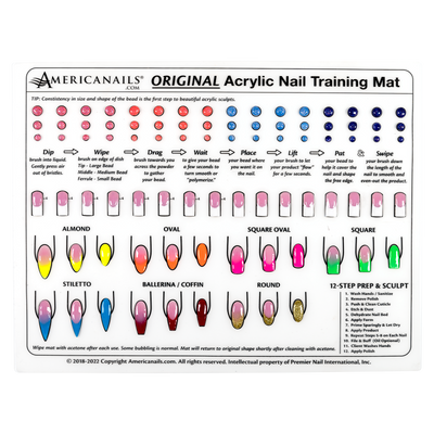 Americanails Silicone 3D Acrylic Nail Art Training Mat – ESOBEAUTY