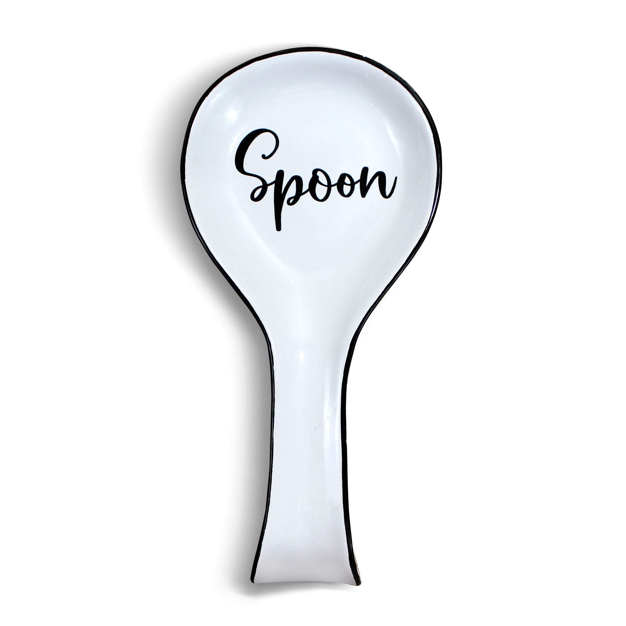 White-Spoon Rest Black Spoon