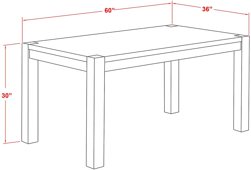 Antique Walnut Finish Modern Rectangle Table made of Asian wood