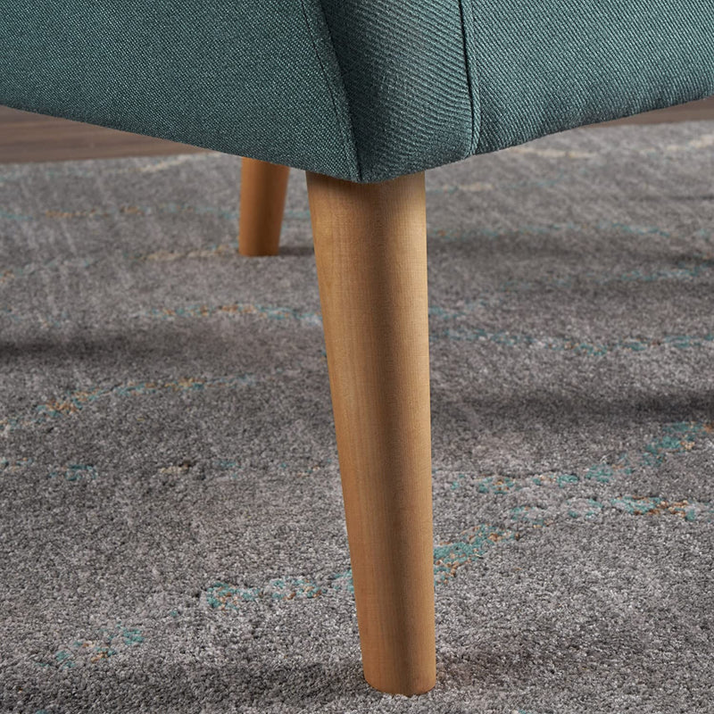 Dark Teal / Natural Fabric Chair