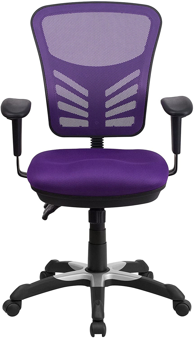 Purple Mid Back Purple Mesh Multifunction Office Chair W Adjustable Arms   PurpleOfficeChair 11 800x 