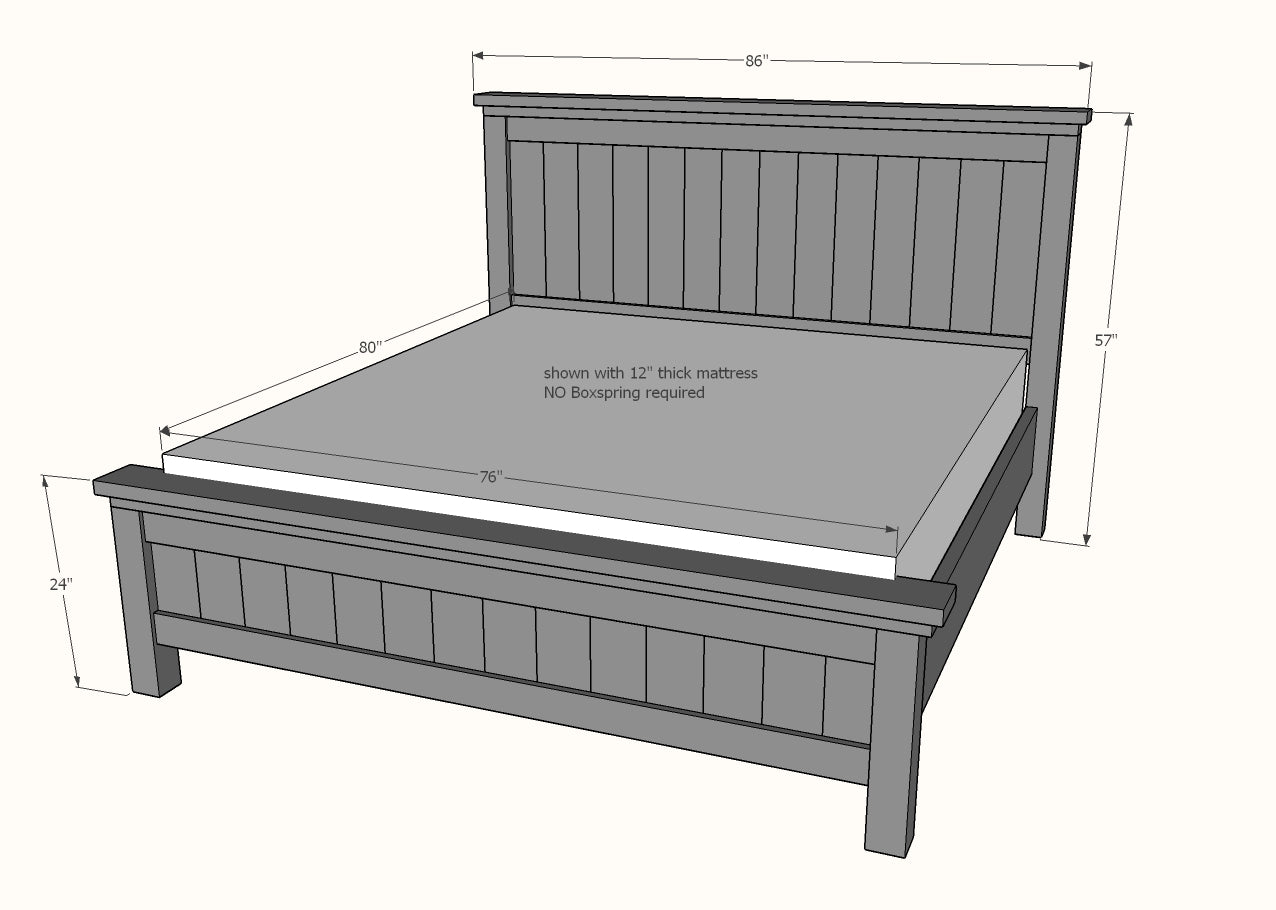 Made To Order Custom Rustic Farmhouse Beds King Size Hawkins