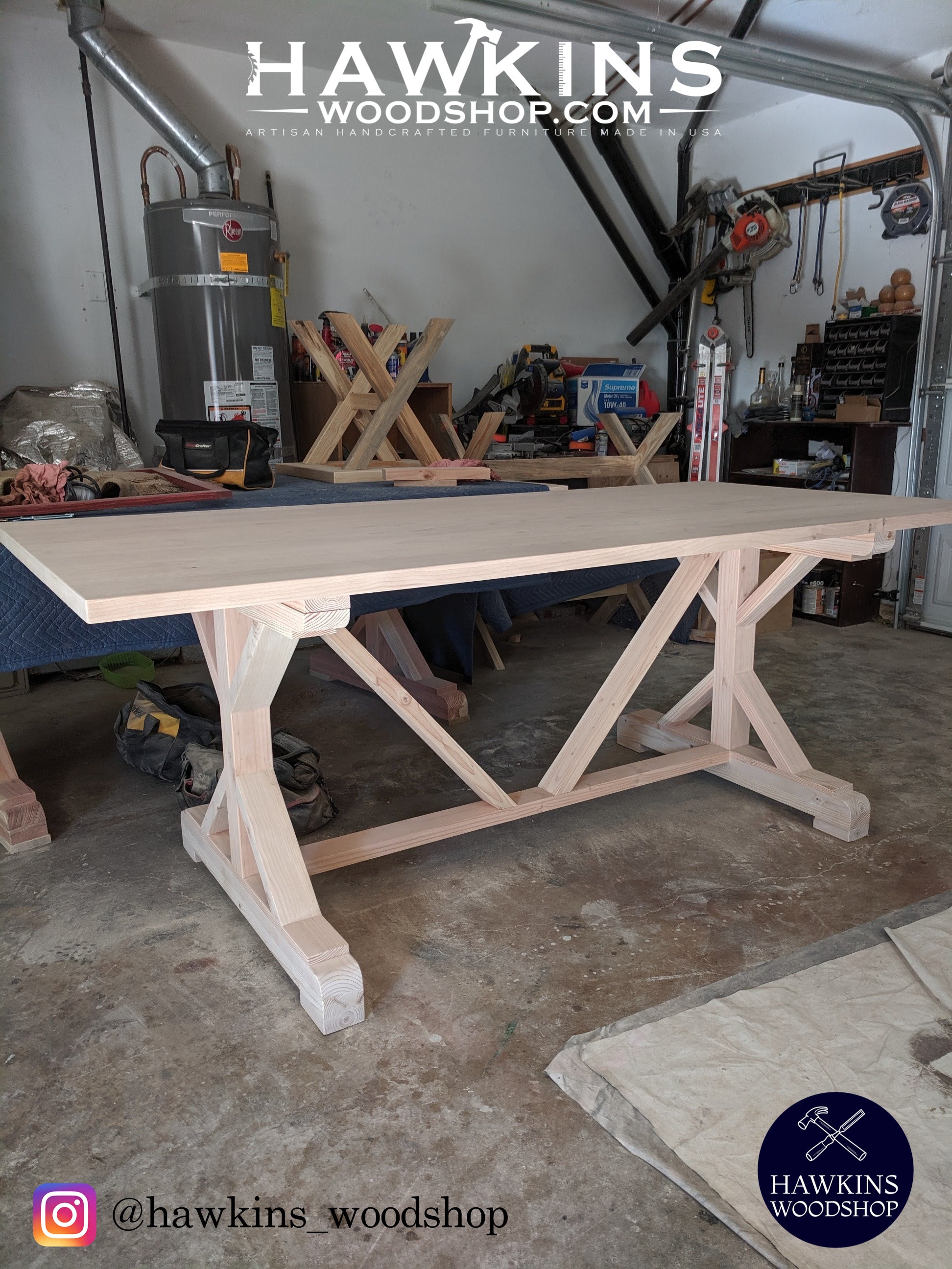 Fancy X Rustic Farmhouse Dining Table