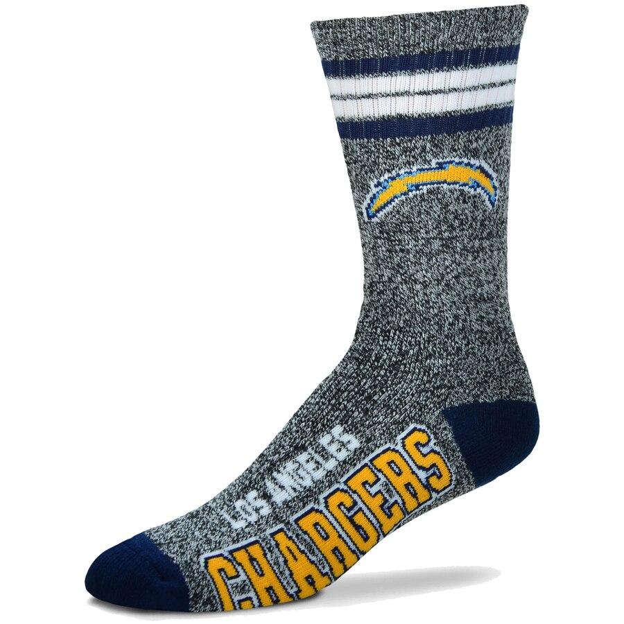 Men's Los Angeles Chargers For Bare Feet Gray Got Marble Crew Socks ...