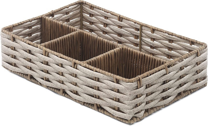 4 Section Tray for Wedding Restroom Amenity Basket