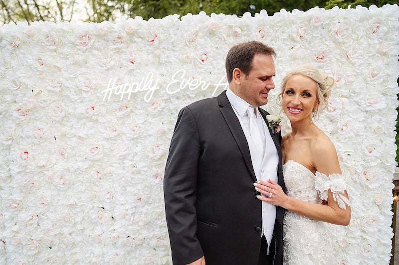 Happily Ever After Sign at Spring Fernstone Retreat Wedding The Garter Girl