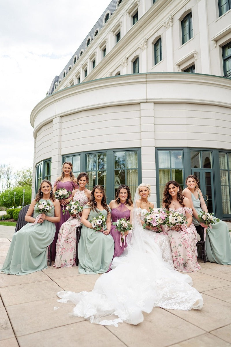 Bride and Bridesmaids for Spring Inspired Wedding The Garter Girl