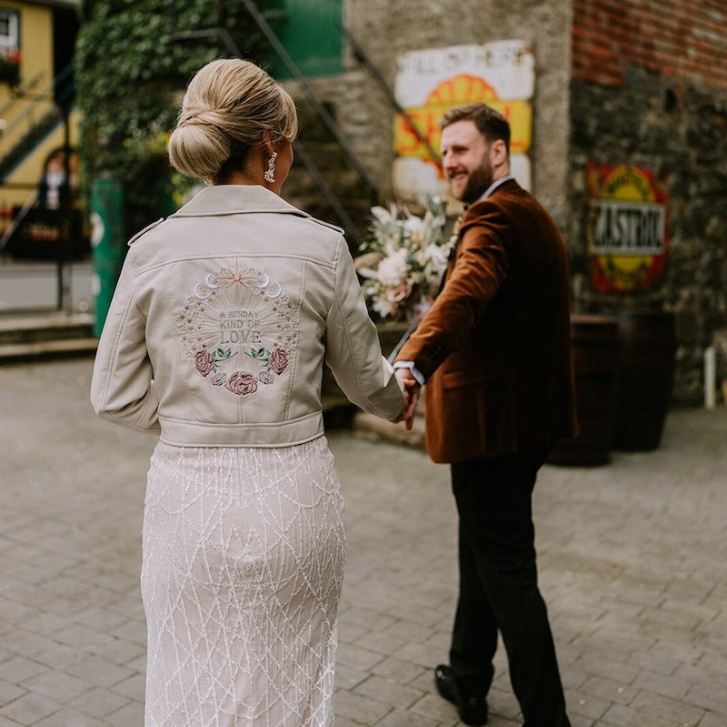 A Sunday Kind of Love Leather Jacket for Bride