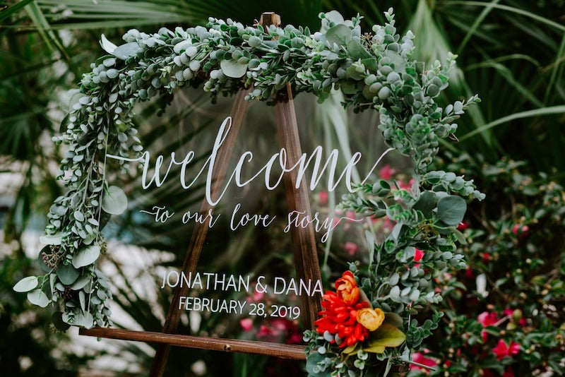 Acrylic Wedding Welcome Sign