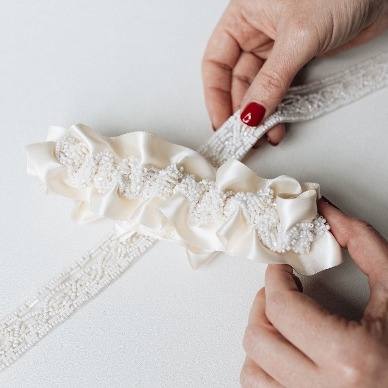 Aisle Always Love You Beaded Bridal Garter