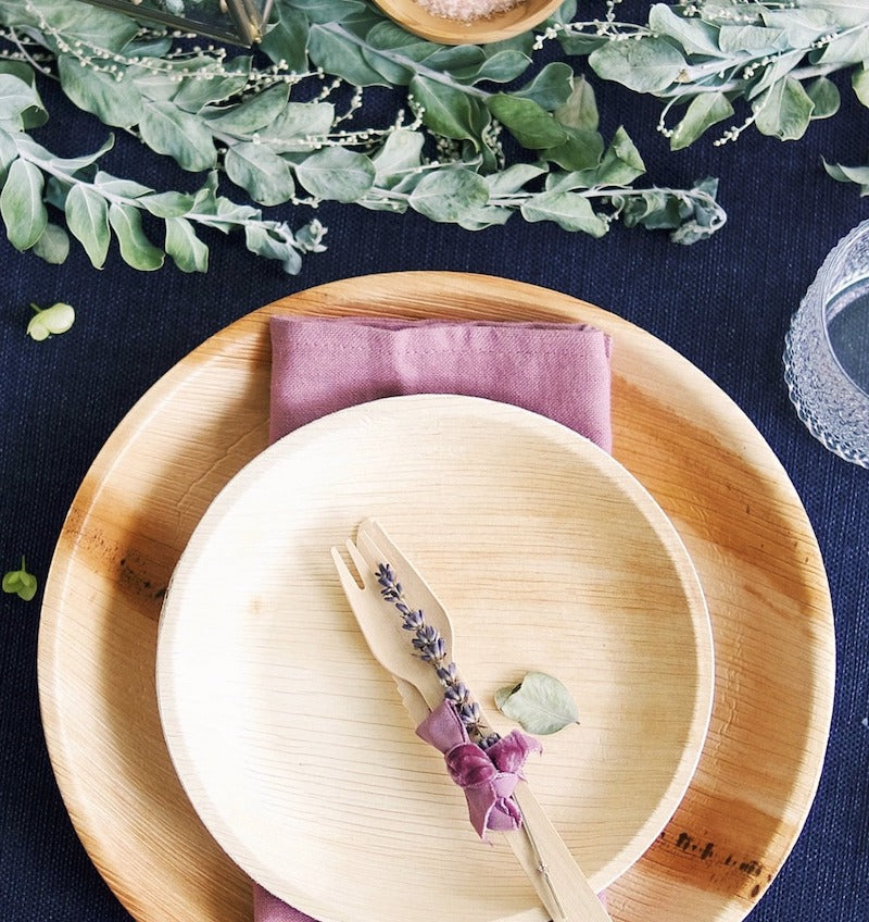 Bamboo Plates for Boho Rustic Wedding