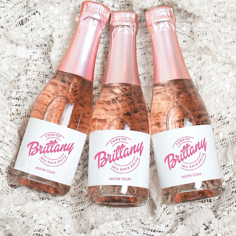 Barbie Bachelorette Party Champagne Bottle Labels