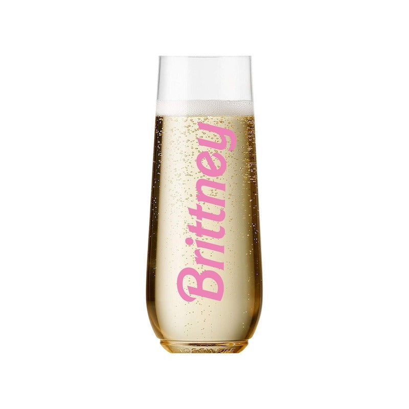 Barbie Font Champagne Flute