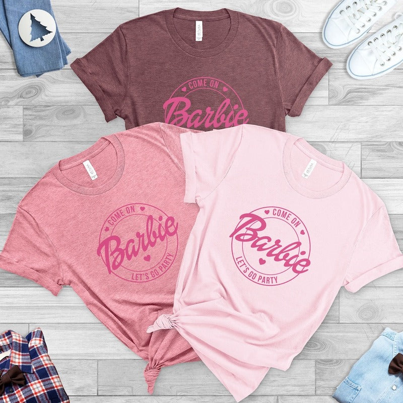 Barbie Theme Bridesmaid Shirts